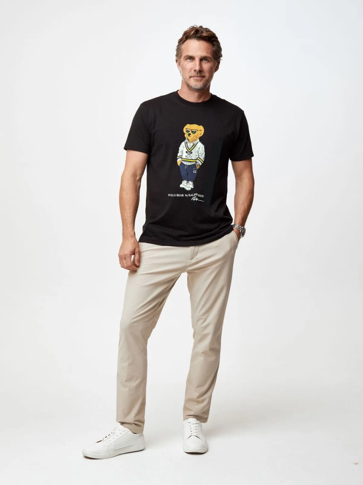 Premium Round Neck Bear Printed Tees