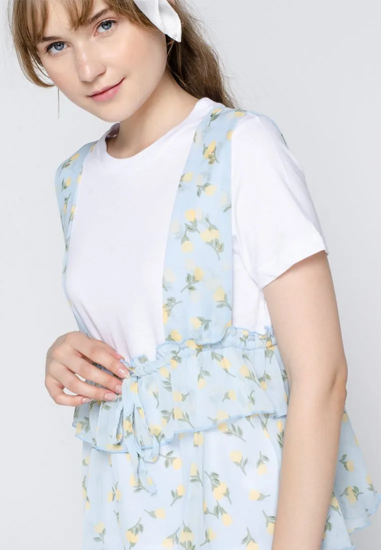 Printed Baby Doll Blouse