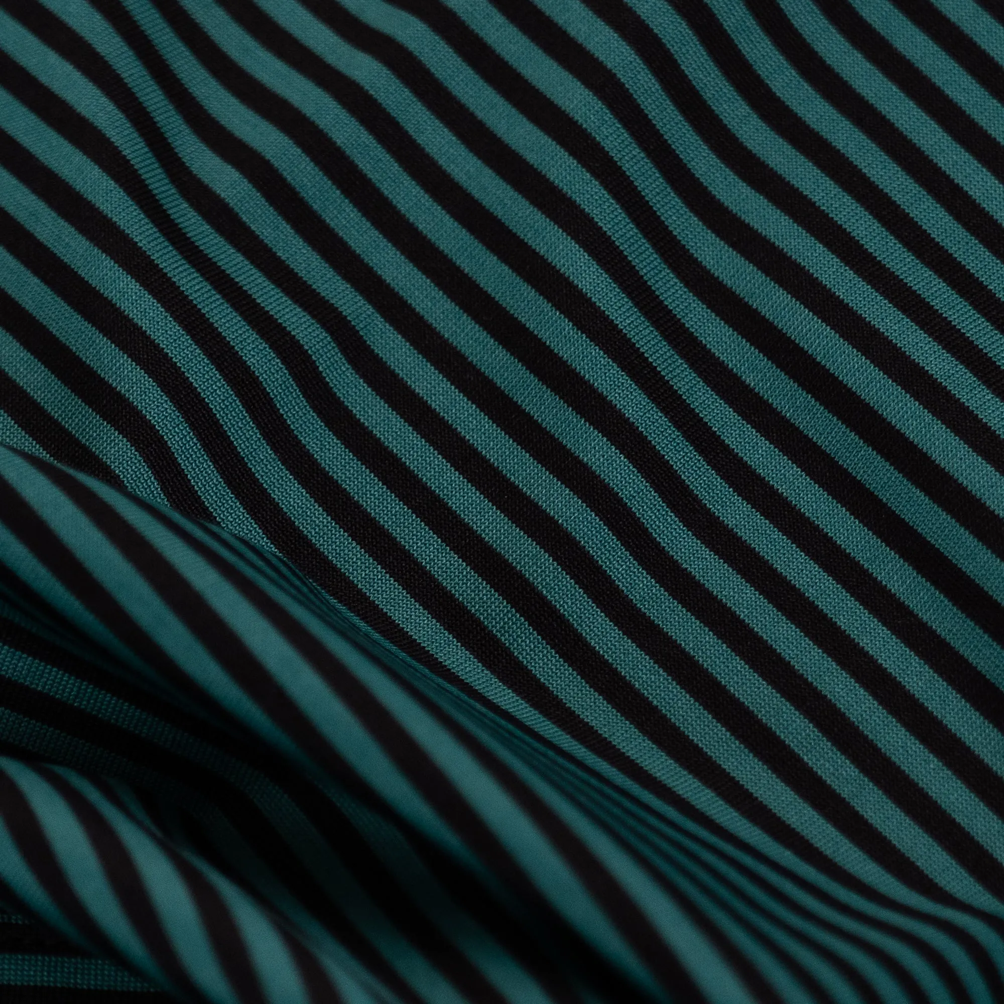Public Athlete Striped Polo (Green/Black)