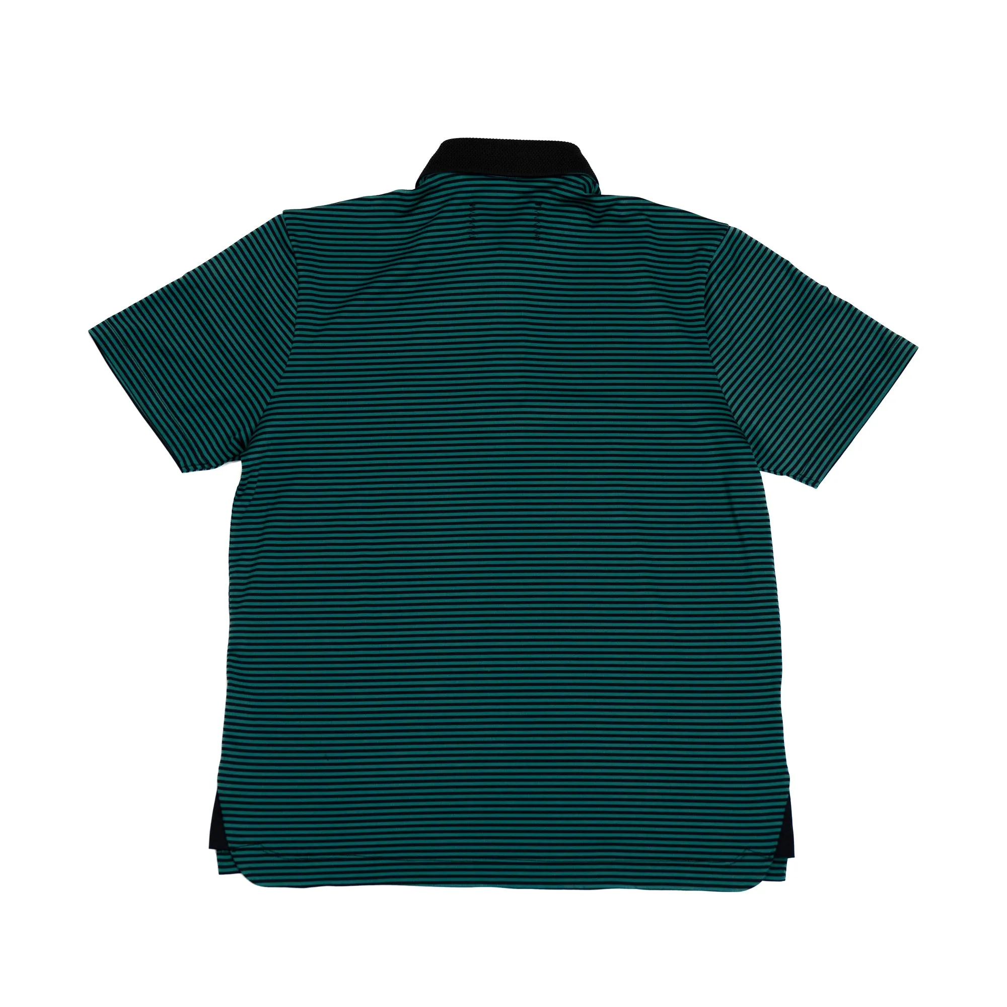 Public Athlete Striped Polo (Green/Black)