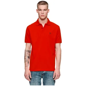 PURPLE BRAND PIQUE KNIT POLO SHIRT RED
