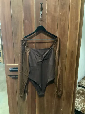 "Scarlett" Jumpsuit Twisted V-Neck Brown