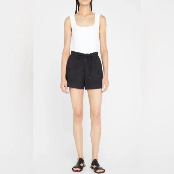 rag &amp; bone Marley Floral Embroidered Drawstring Shorts