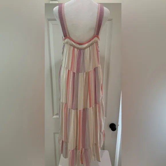 RAILS Amaya Sleeveless Tiered Midi Dress in Juliette Stripe
