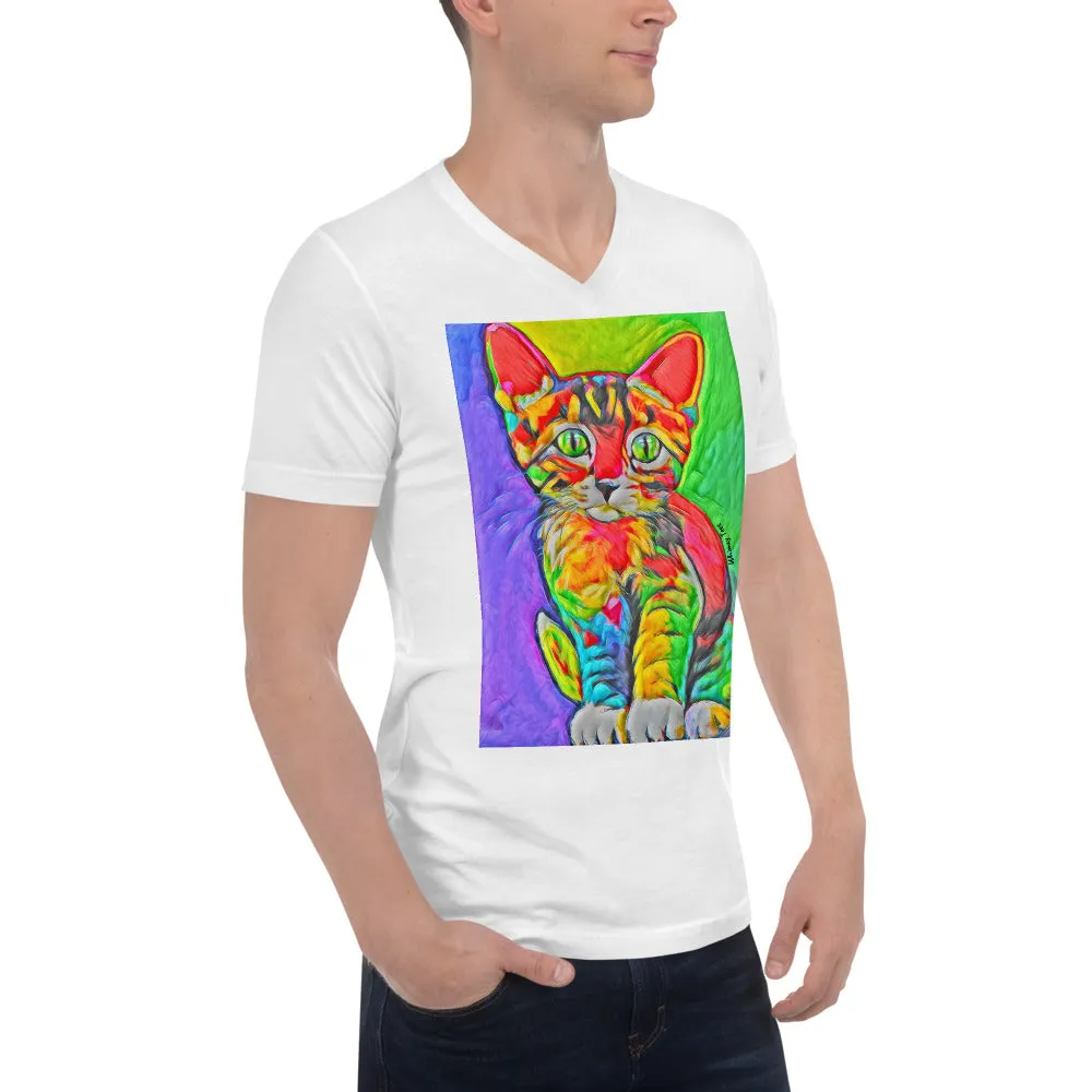 Rave Kitty V-Neck Tee