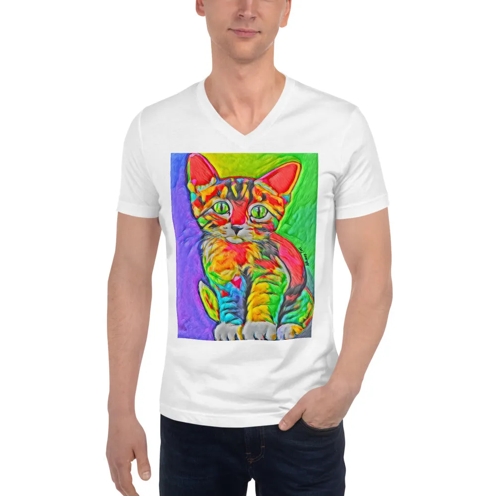 Rave Kitty V-Neck Tee