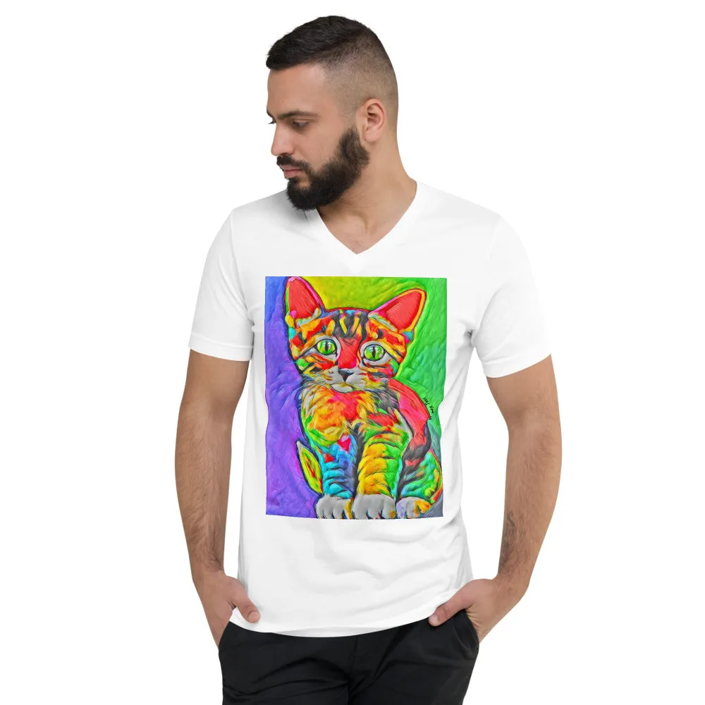 Rave Kitty V-Neck Tee