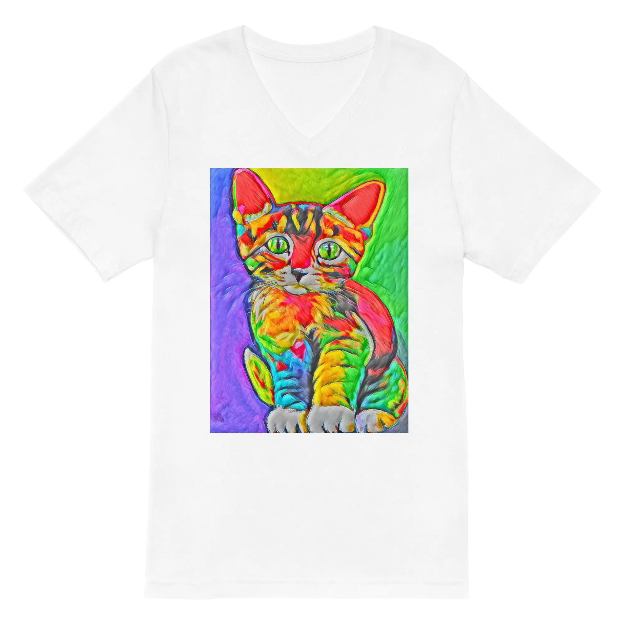 Rave Kitty V-Neck Tee