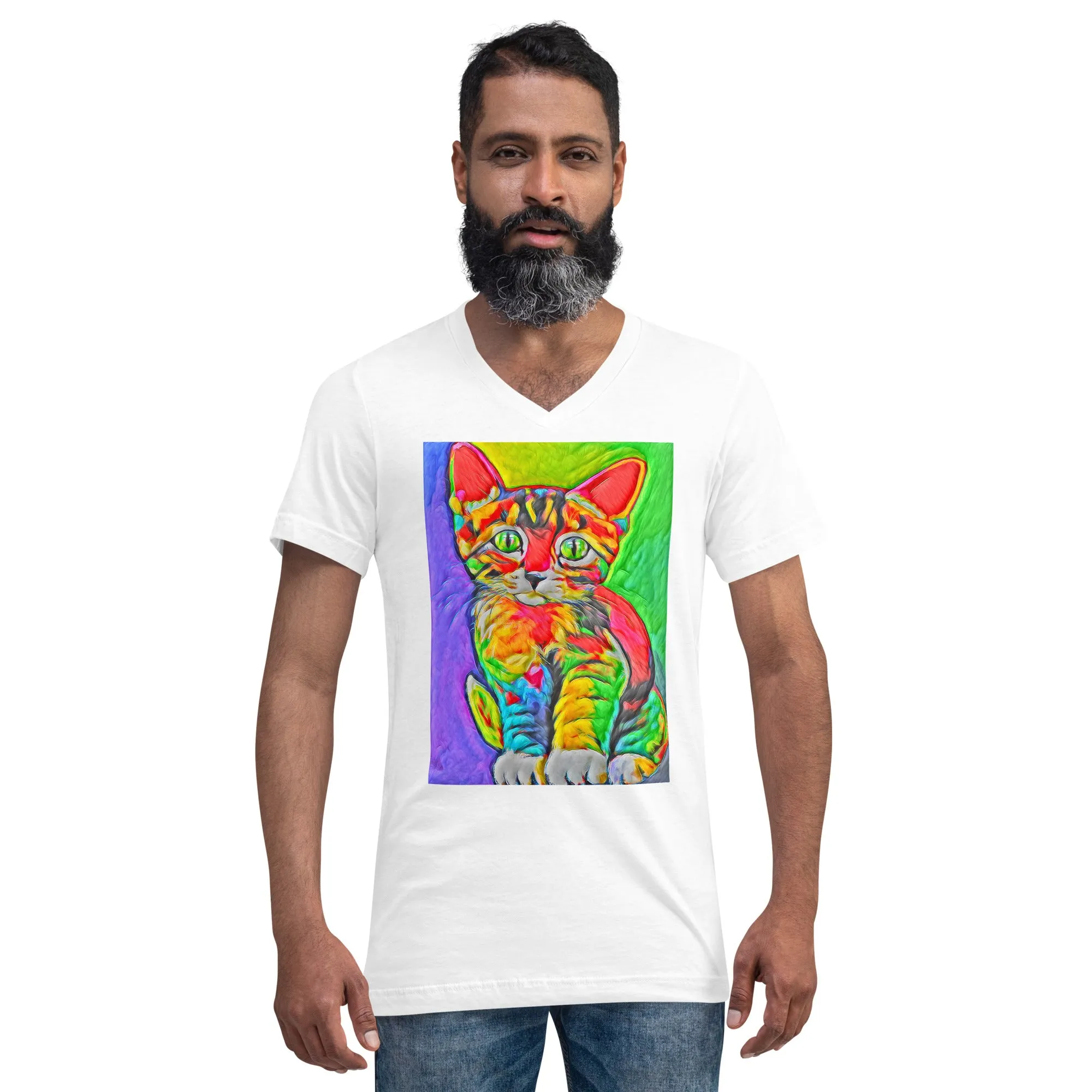 Rave Kitty V-Neck Tee