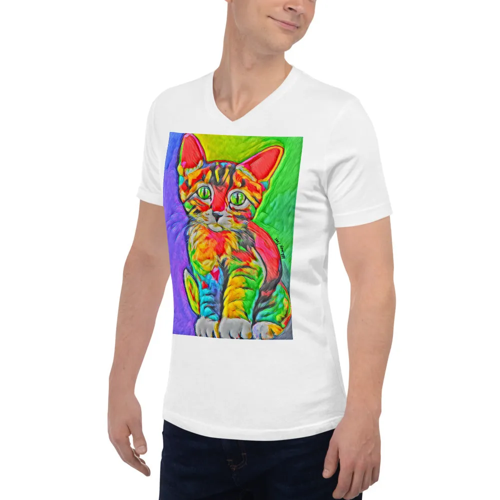 Rave Kitty V-Neck Tee