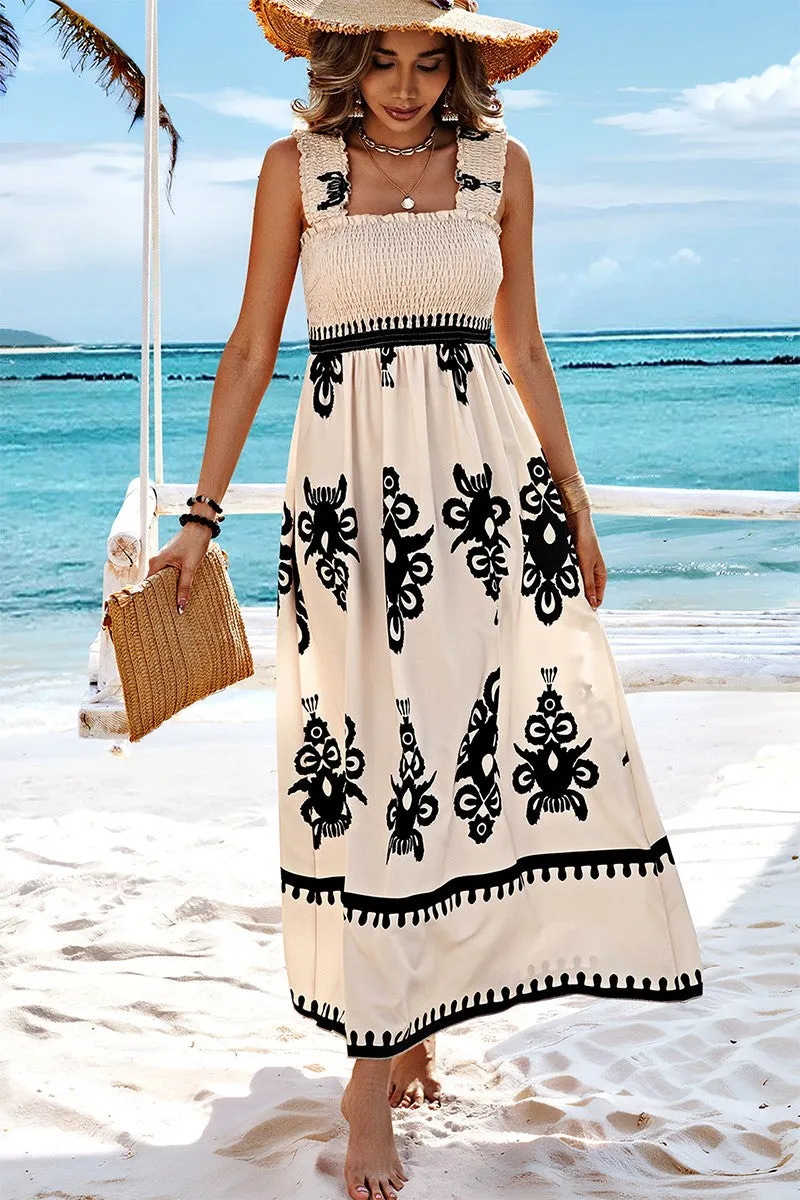 Regal Square Neck Maxi Dress