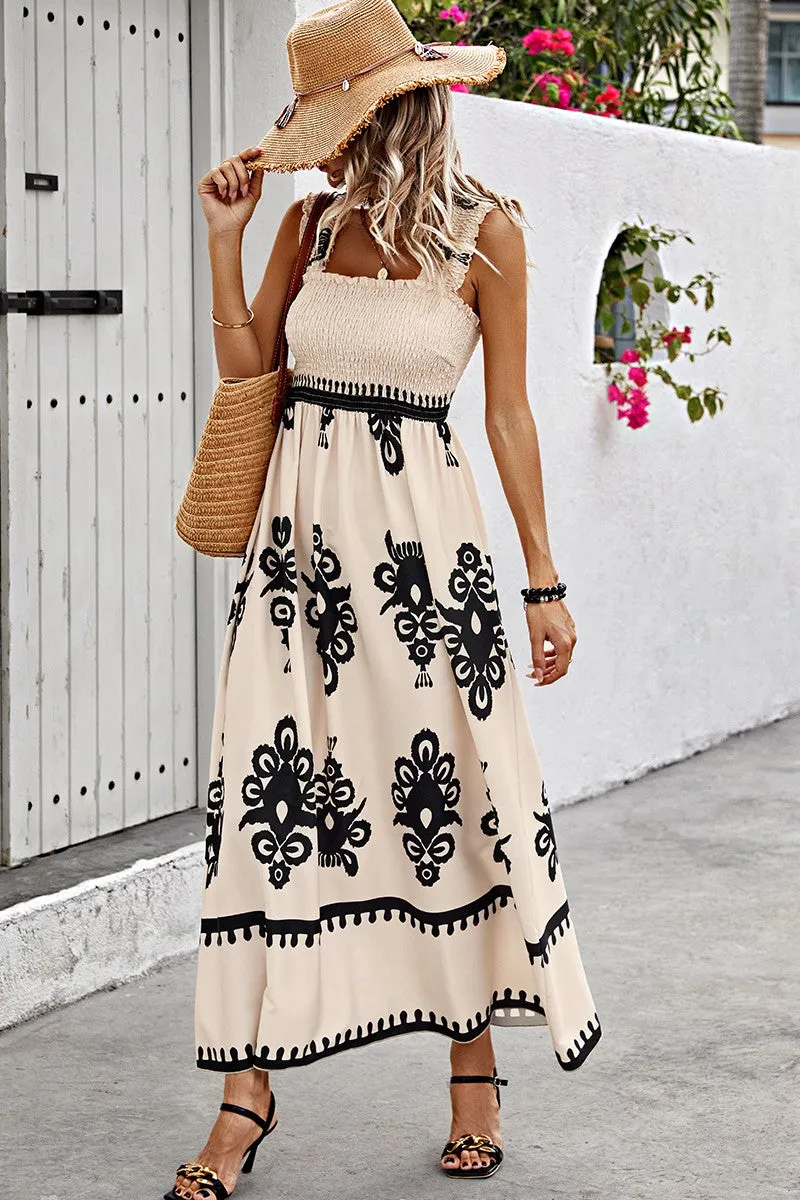 Regal Square Neck Maxi Dress