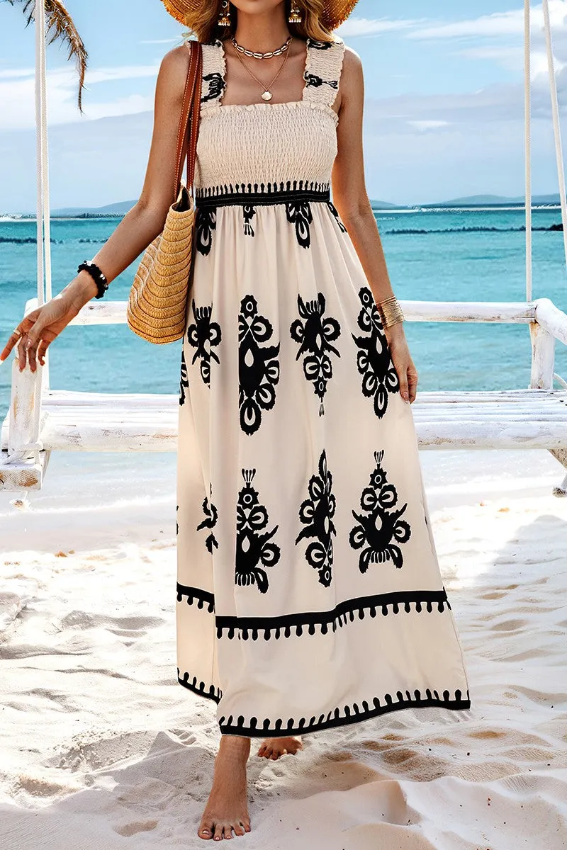 Regal Square Neck Maxi Dress