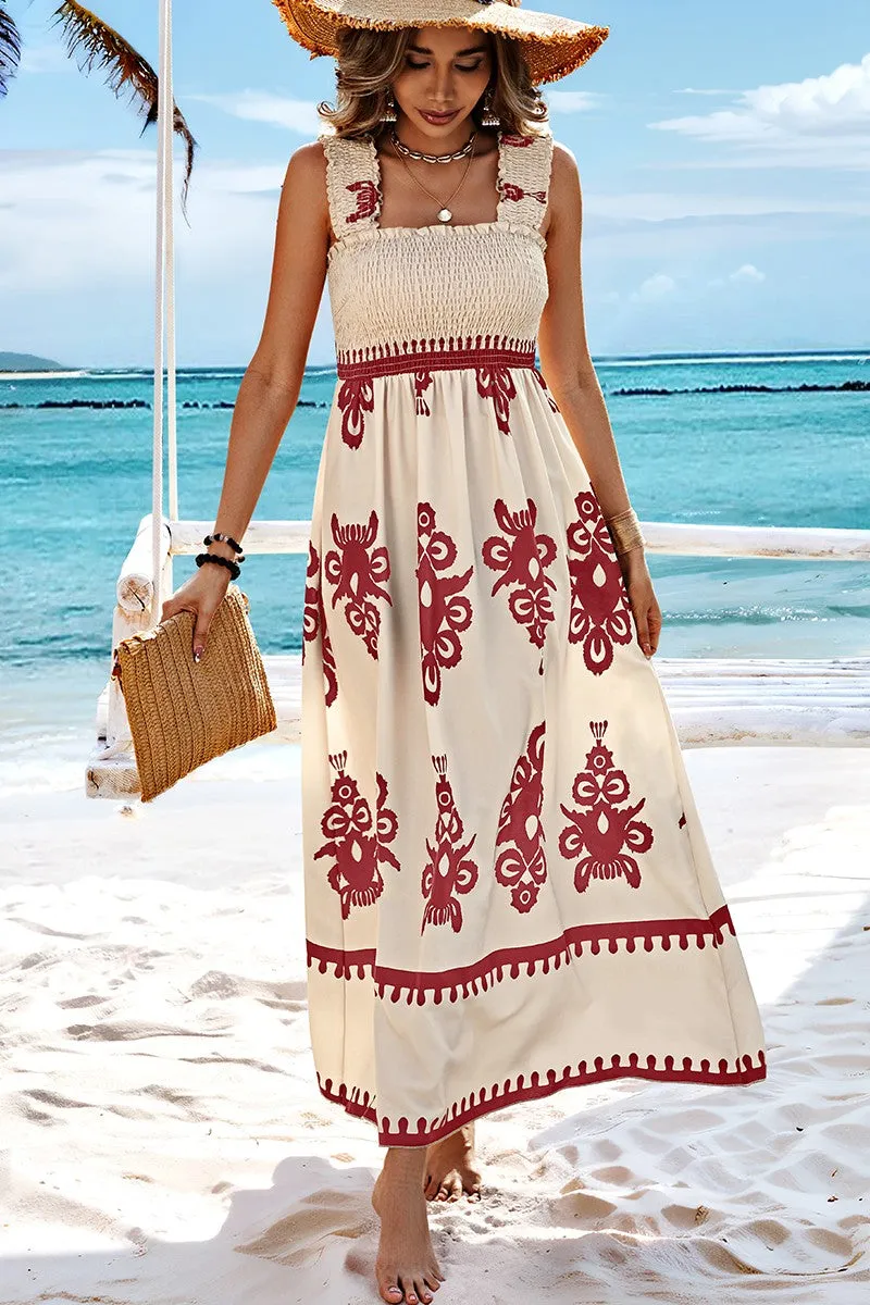 Regal Square Neck Maxi Dress