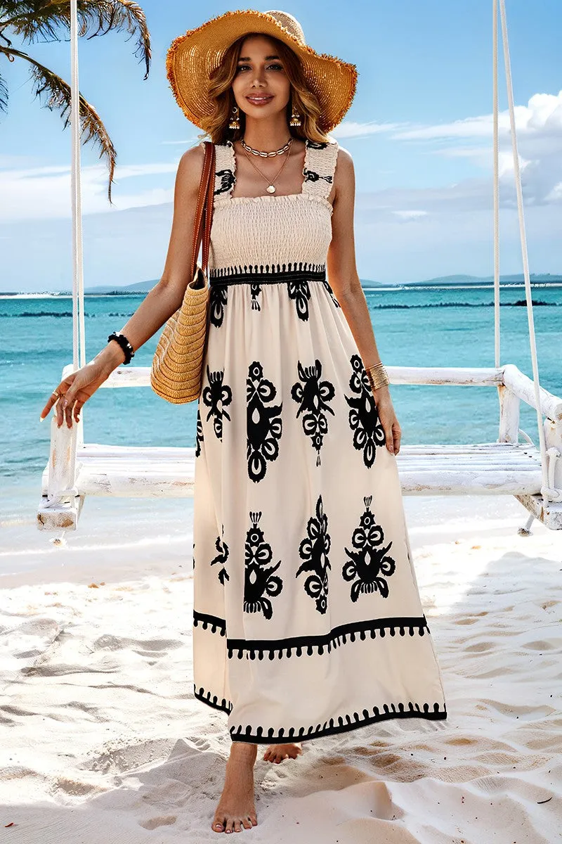 Regal Square Neck Maxi Dress