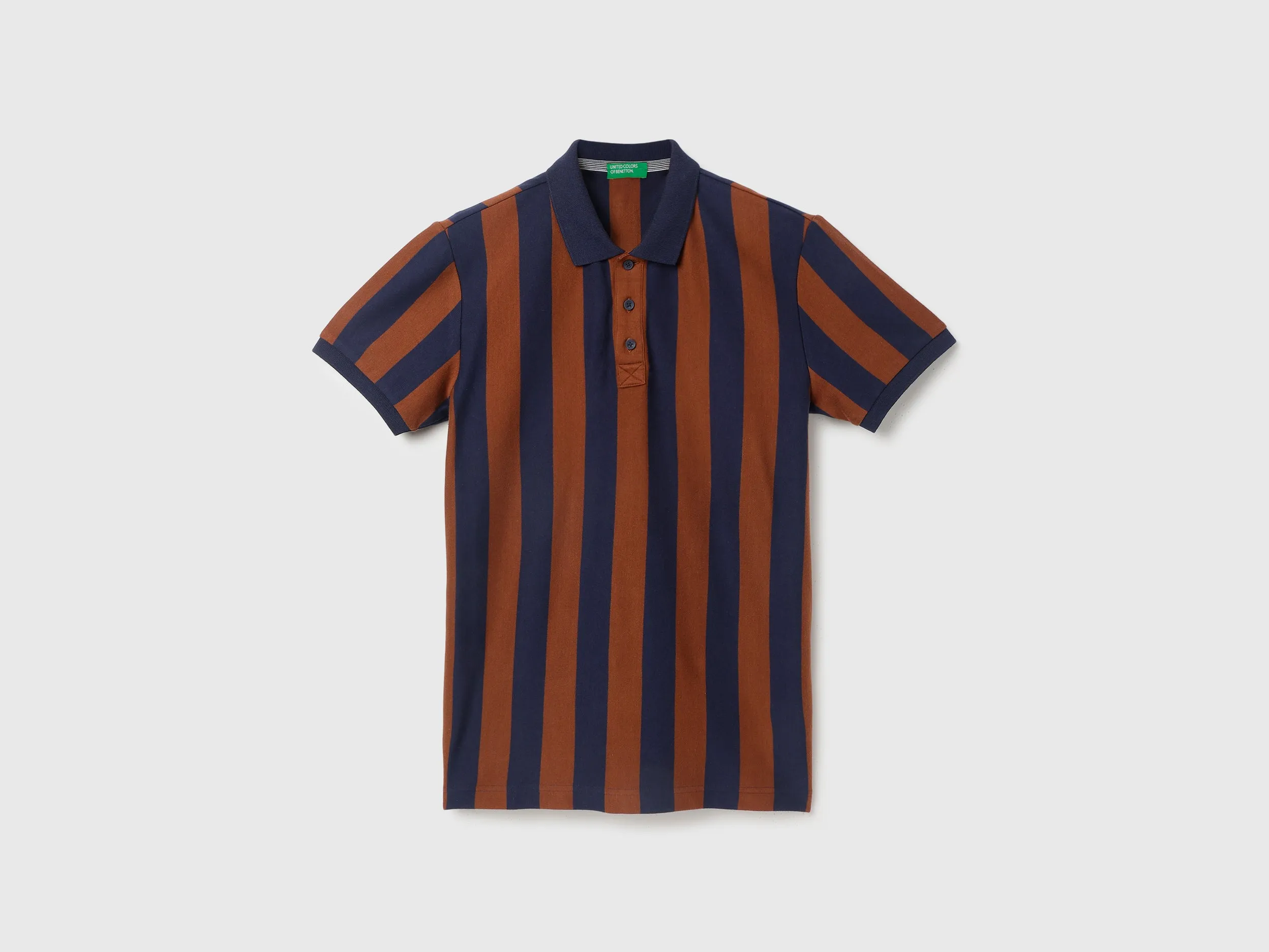 Regular Fit Polo Collar Striped T-Shirt
