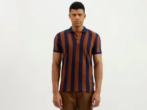 Regular Fit Polo Collar Striped T-Shirt