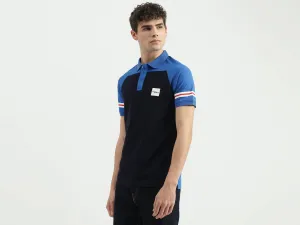 Regular Fit Polo Neck Colorblock T-Shirt