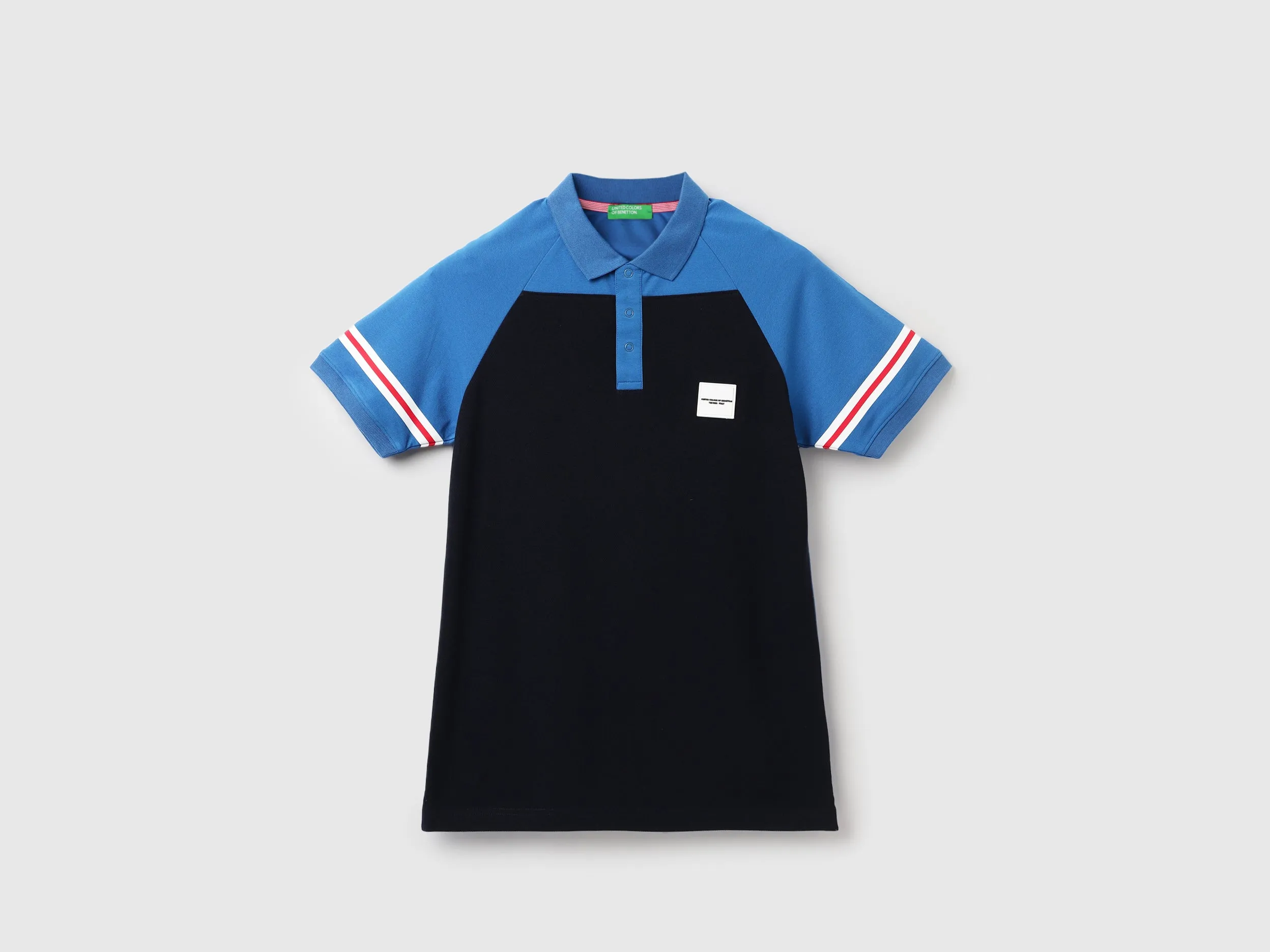 Regular Fit Polo Neck Colorblock T-Shirt