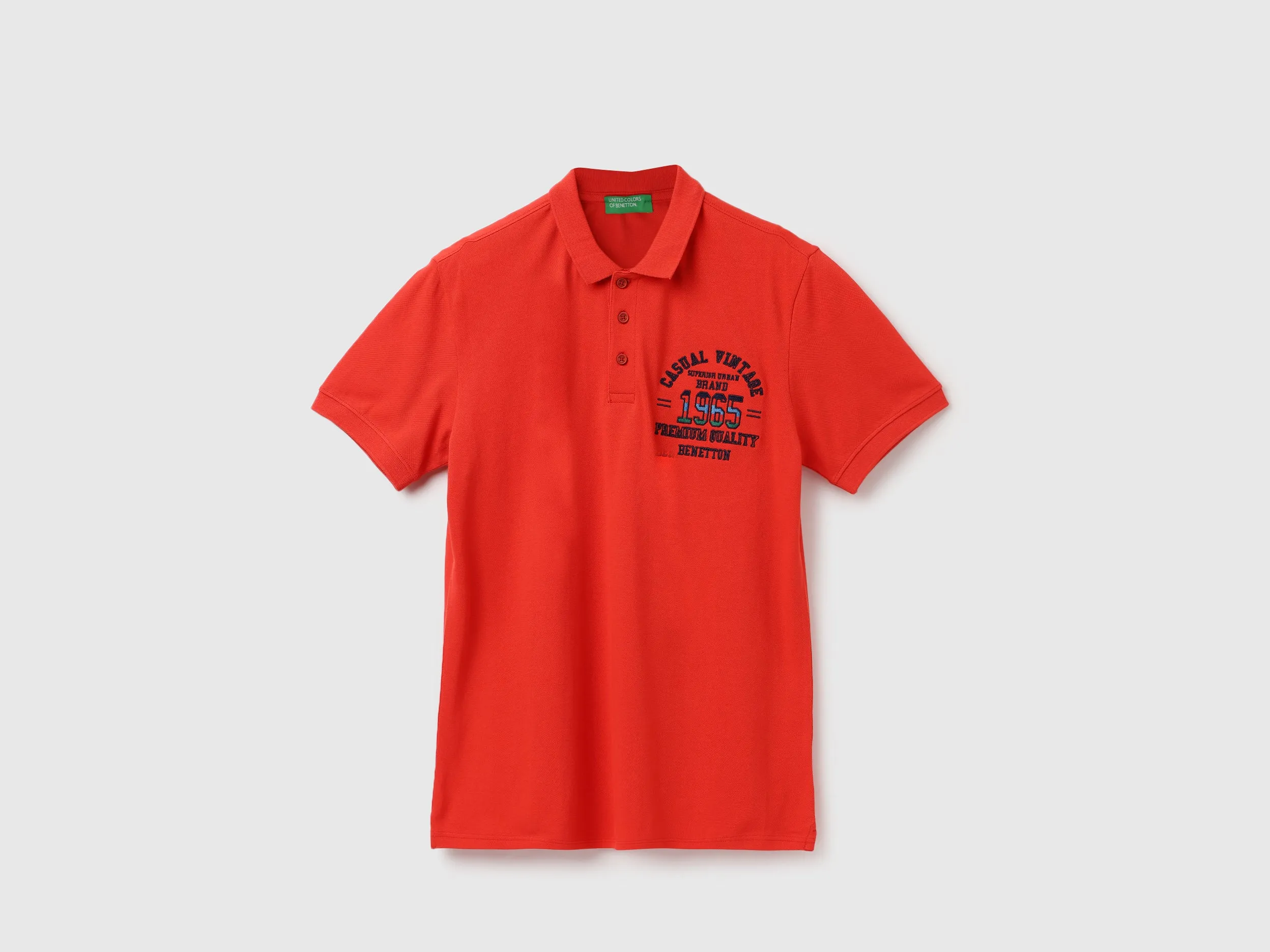 Regular Fit Polo Neck Embroidered T-Shirt