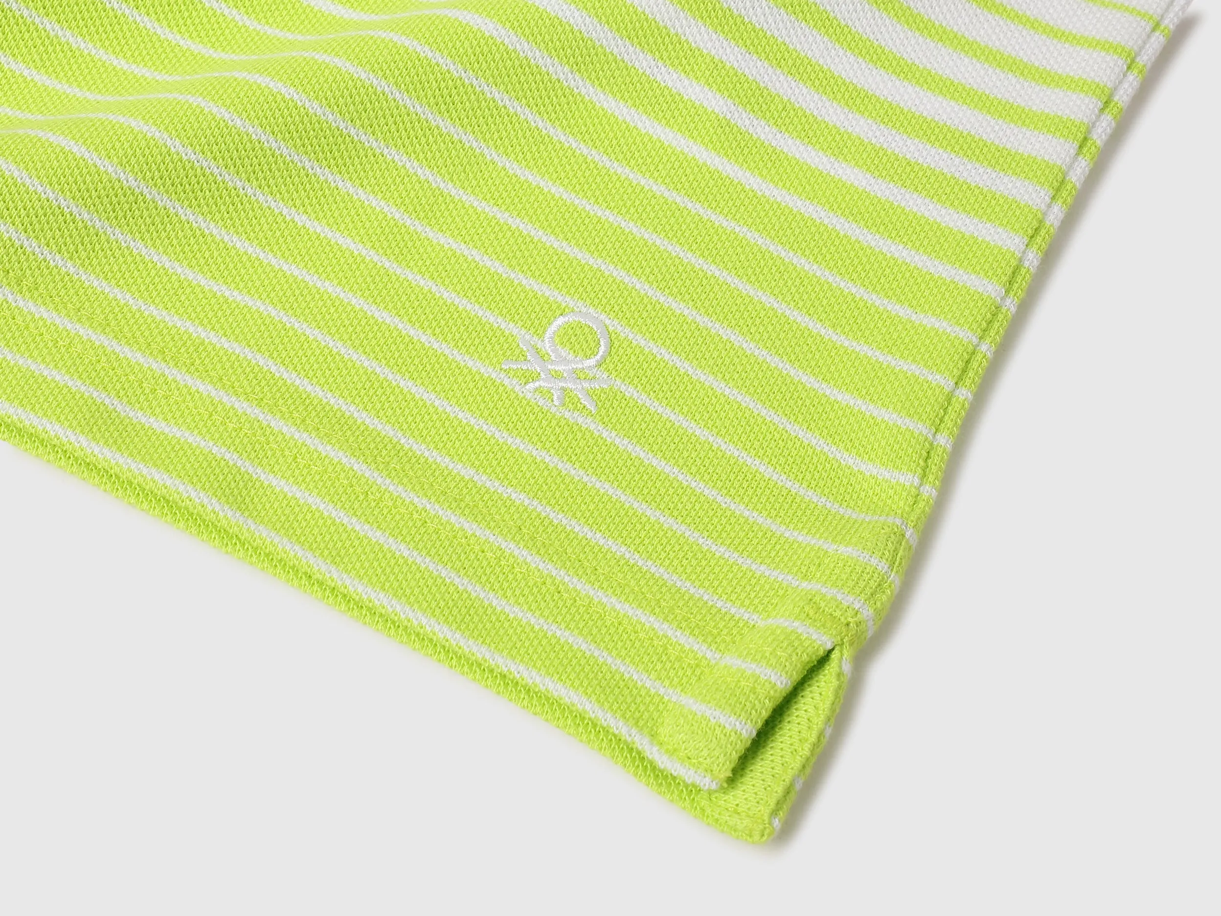 Regular Fit Polo Neck Gradation Striped T-Shirt
