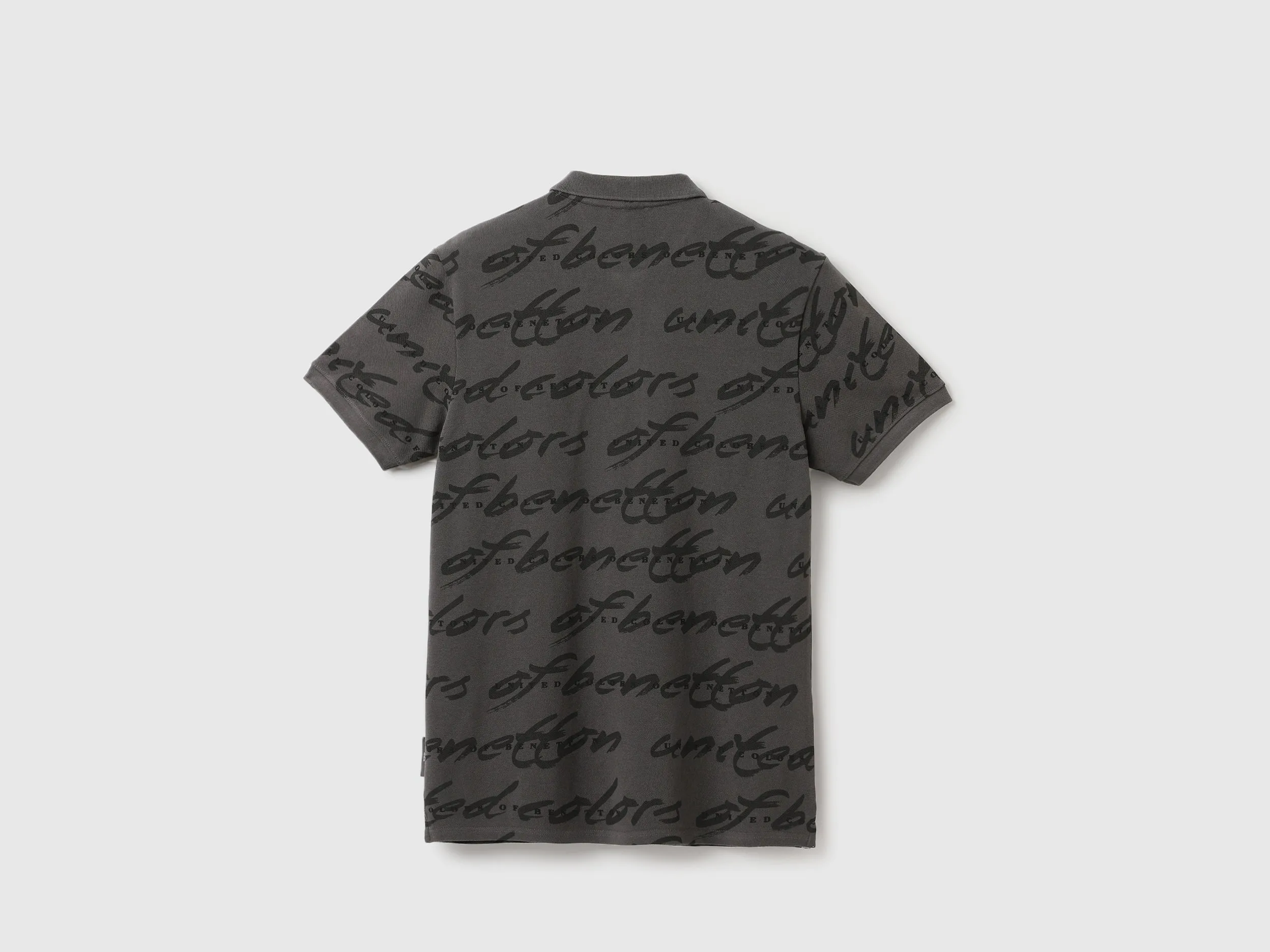 Regular Fit Polo Neck Printed T-Shirt