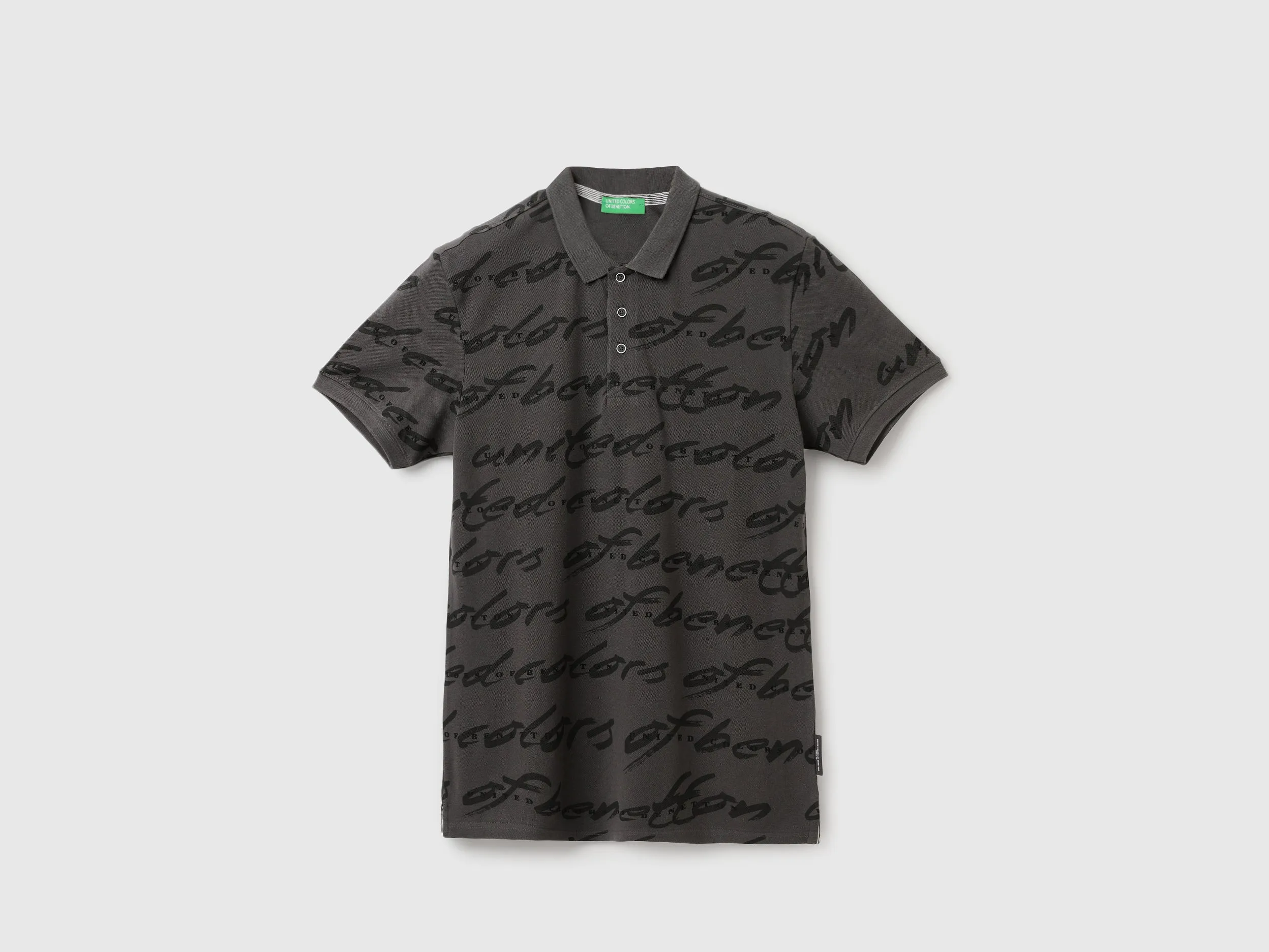 Regular Fit Polo Neck Printed T-Shirt