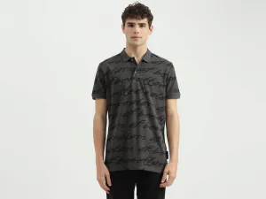 Regular Fit Polo Neck Printed T-Shirt