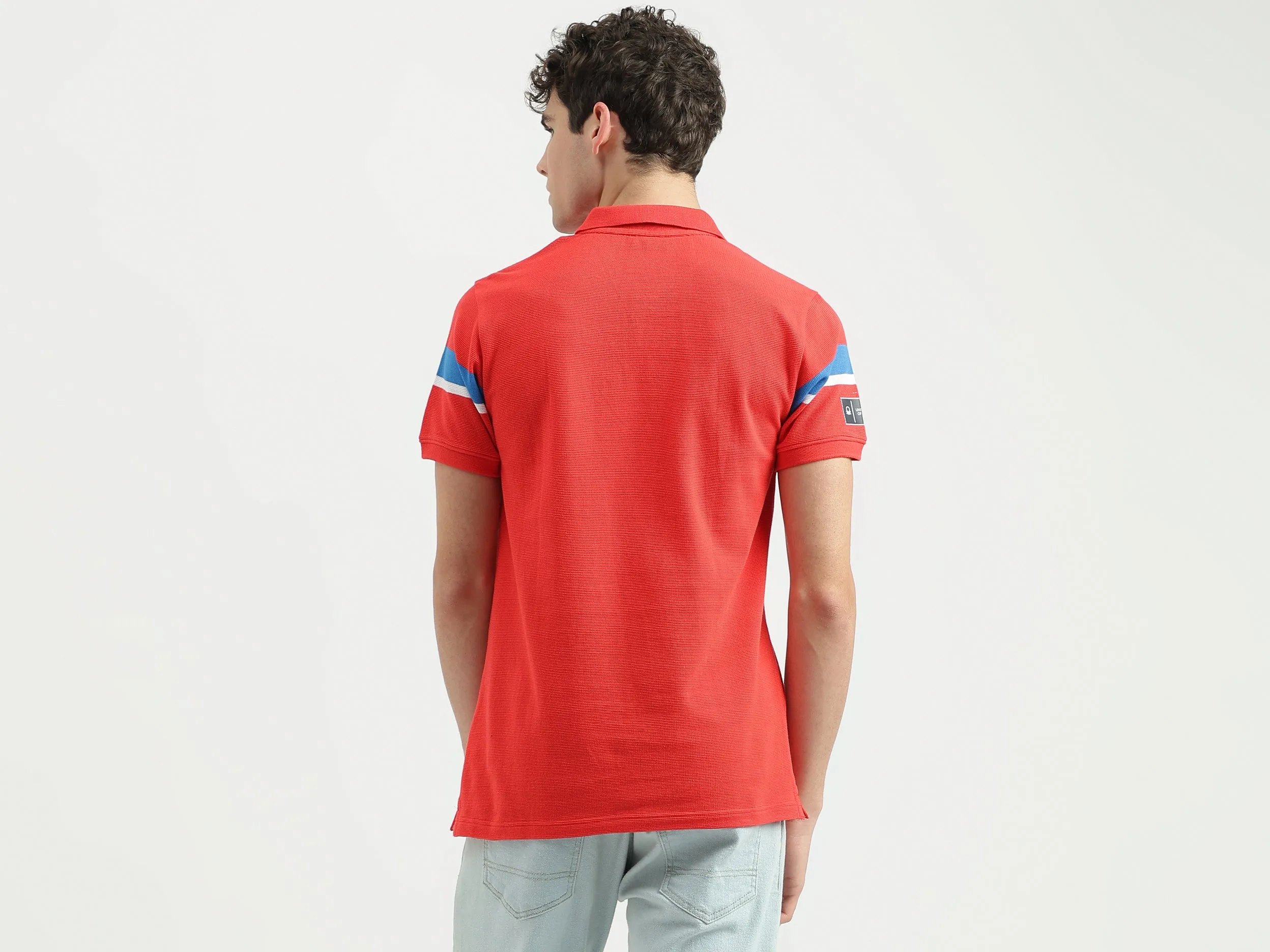 Regular Fit Polo Neck Striped T-Shirt