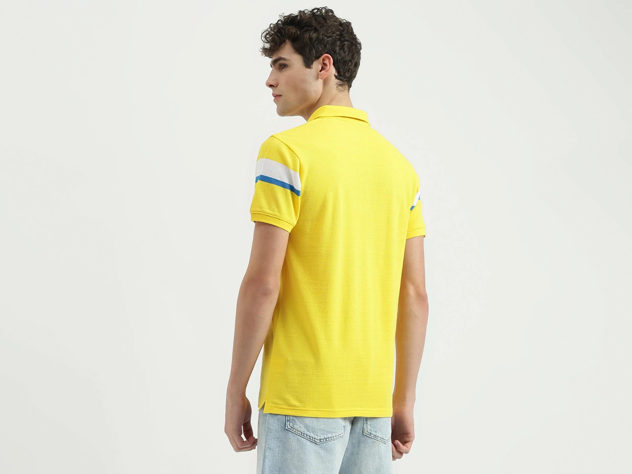 Regular Fit Polo Neck Striped T-Shirt