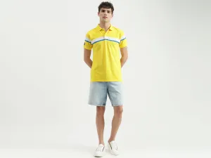 Regular Fit Polo Neck Striped T-Shirt