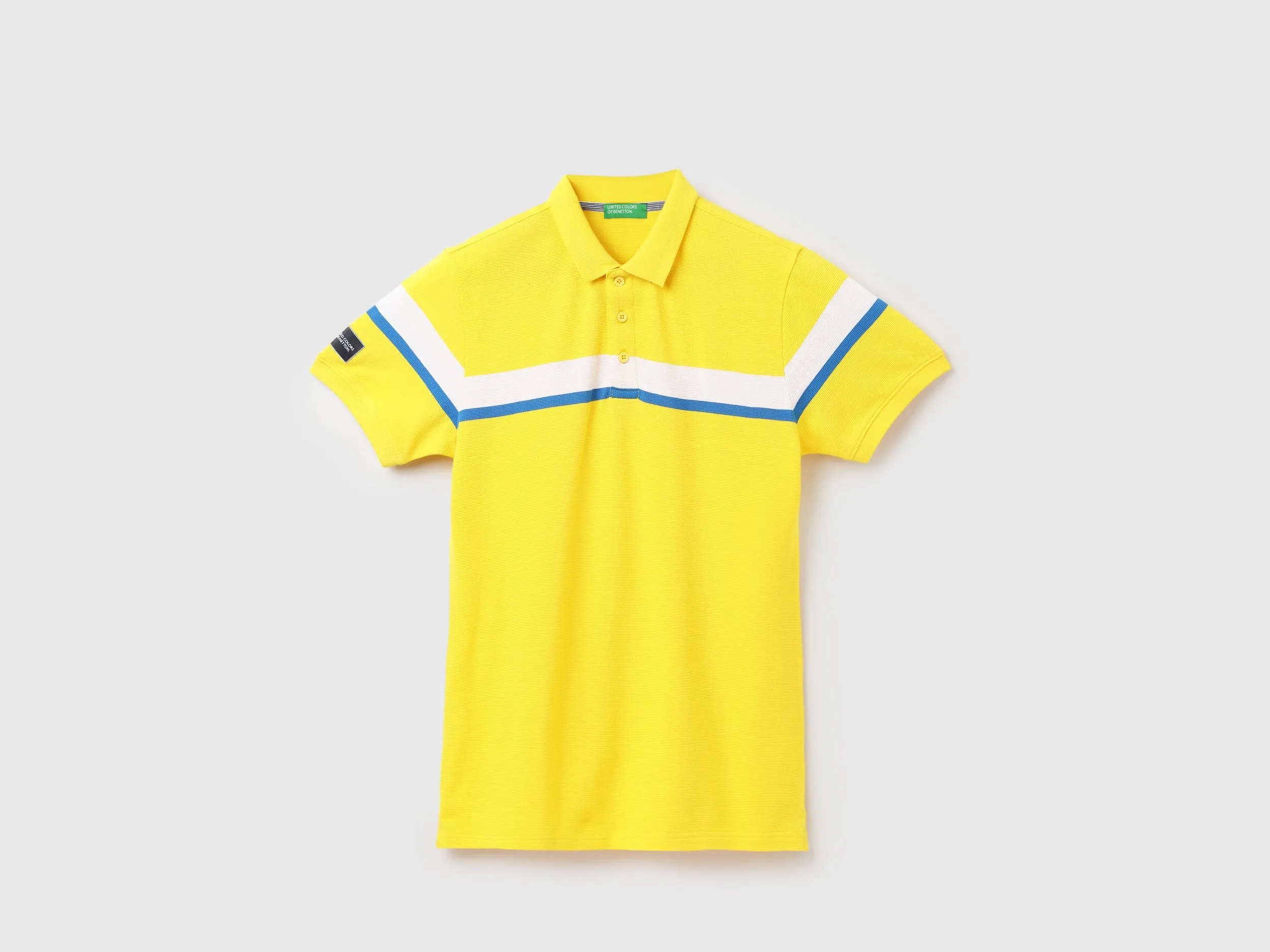 Regular Fit Polo Neck Striped T-Shirt