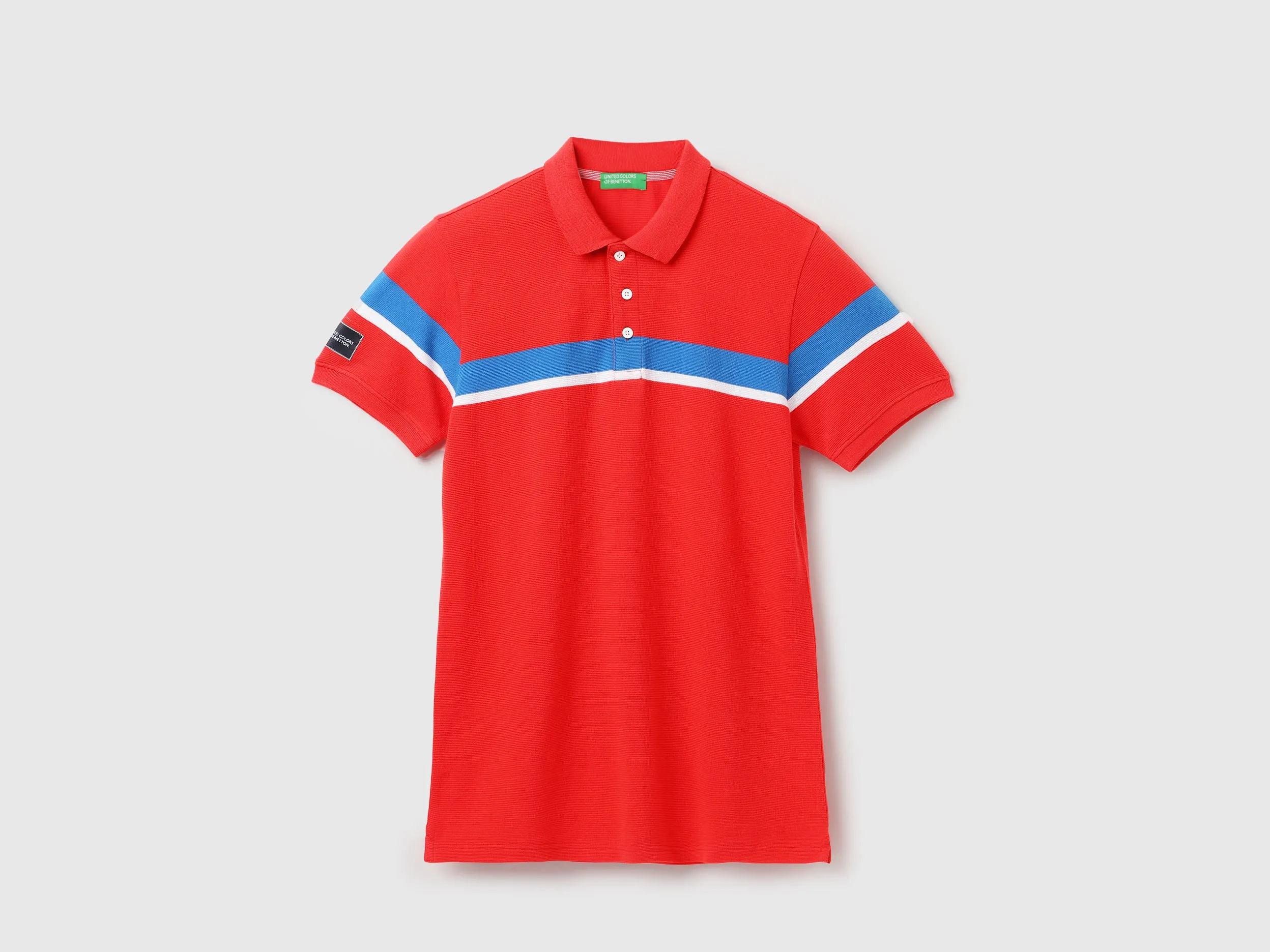 Regular Fit Polo Neck Striped T-Shirt