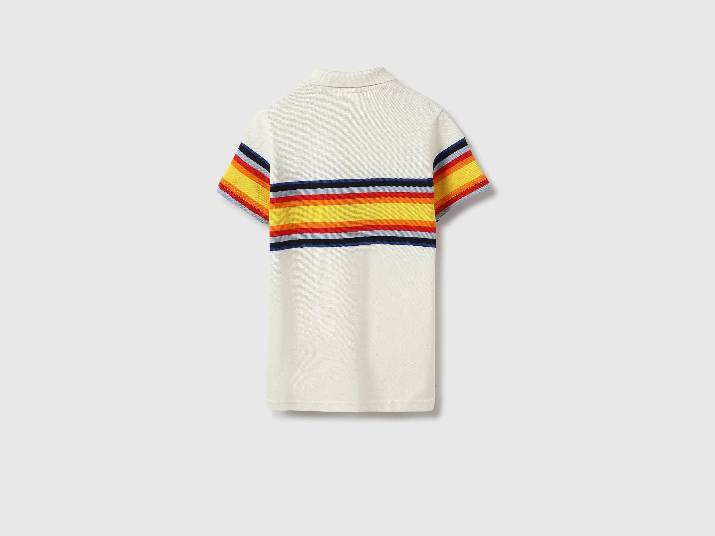 Regular Fit Polo Neck Striped Tshirt