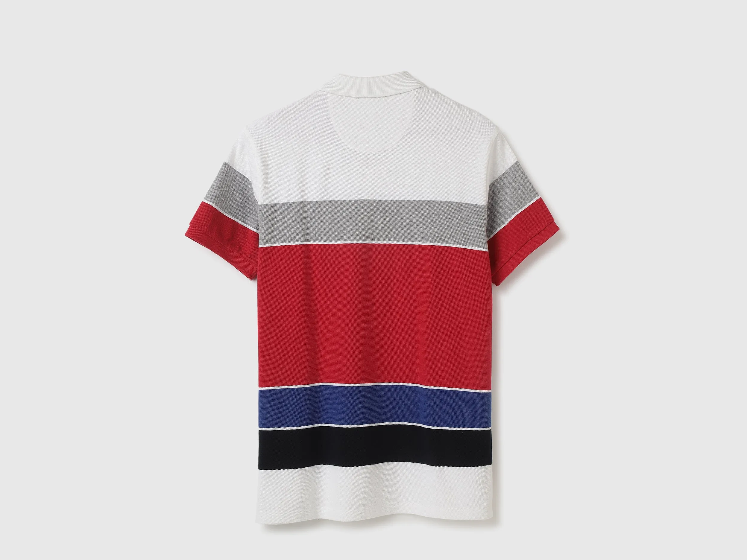 Regular Fit Polo Neck Striped Tshirt