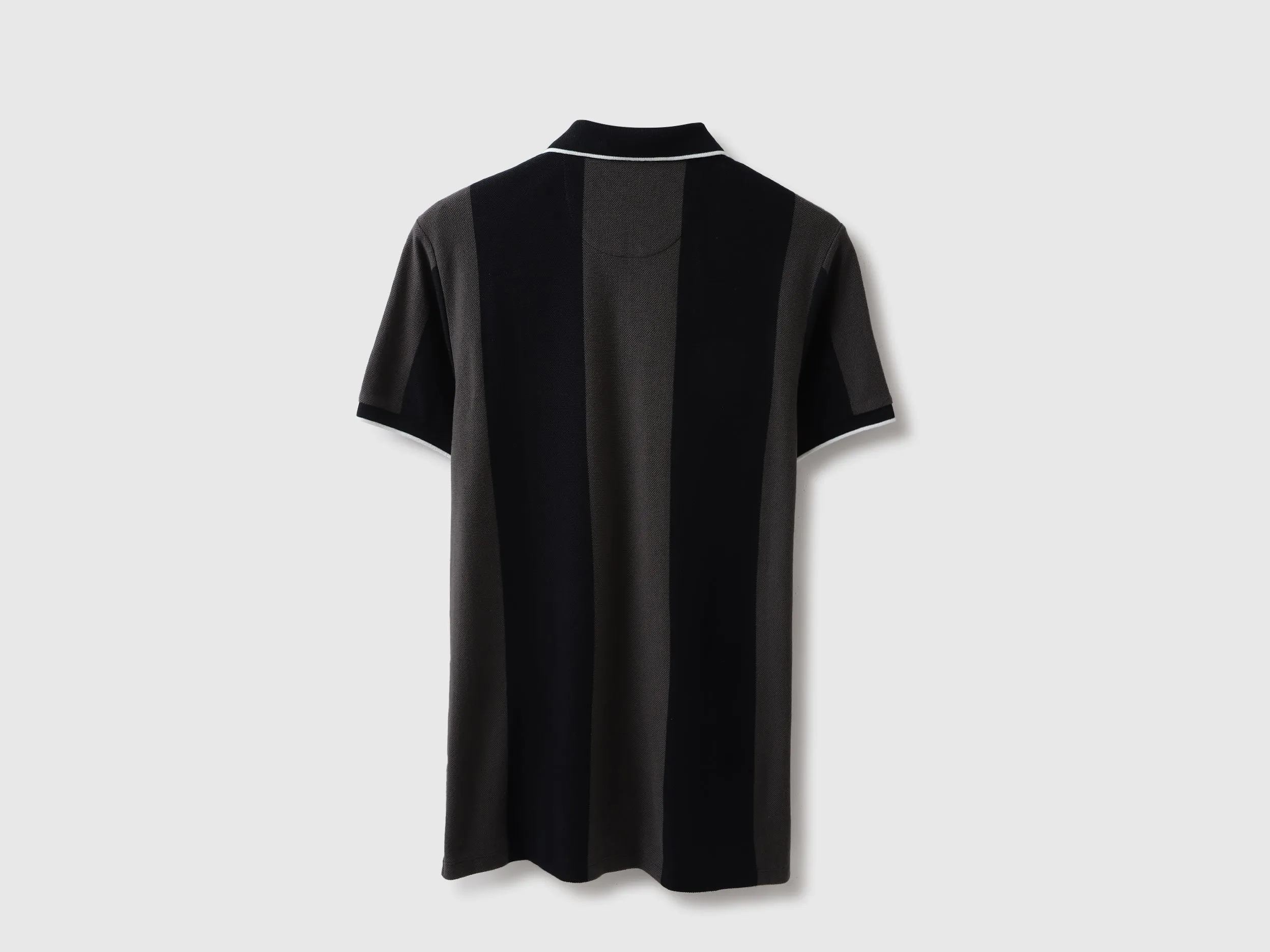 Regular Fit Polo Neck Striped Tshirt