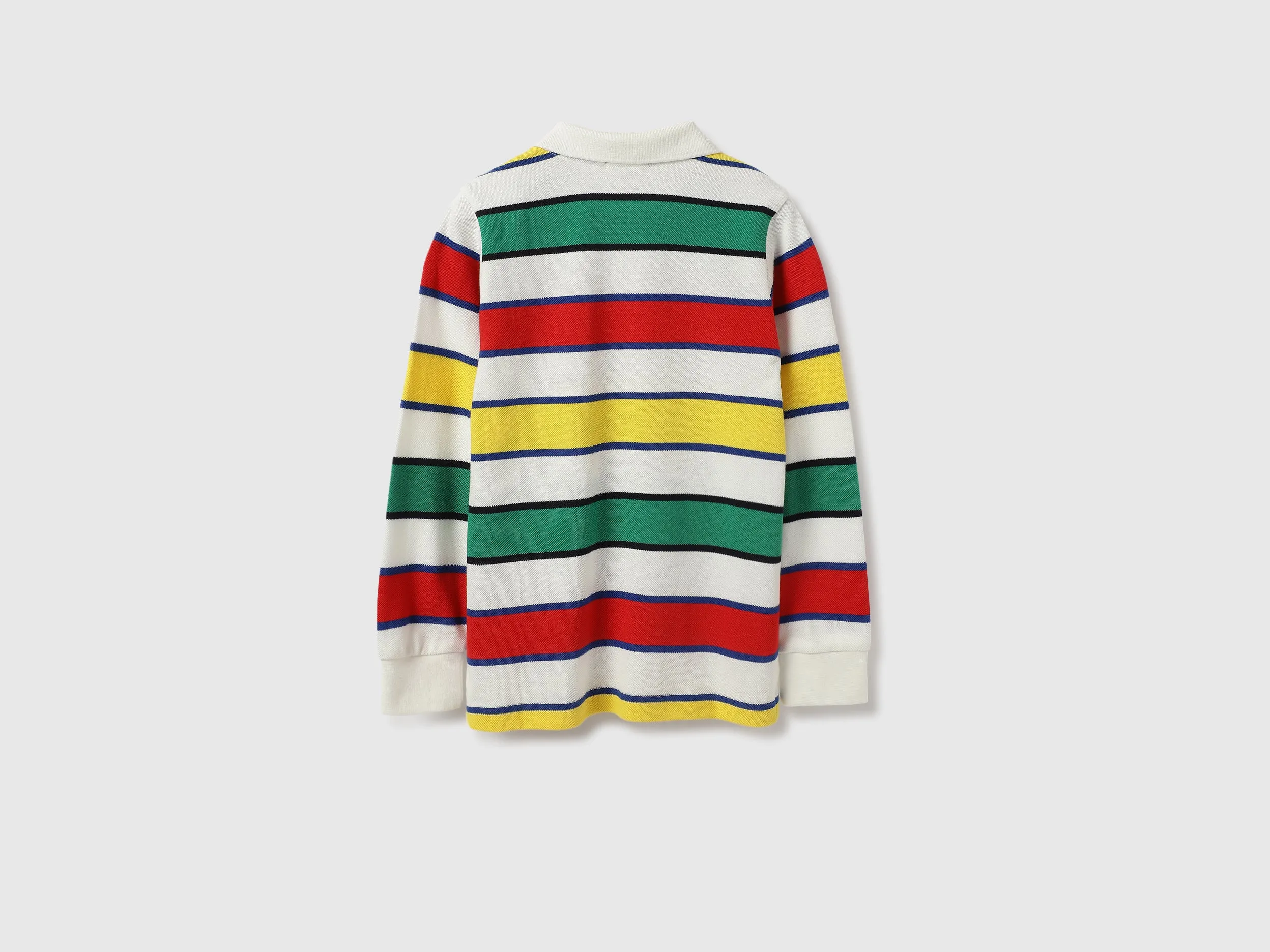 Regular Fit Polo Neck Striped Tshirt