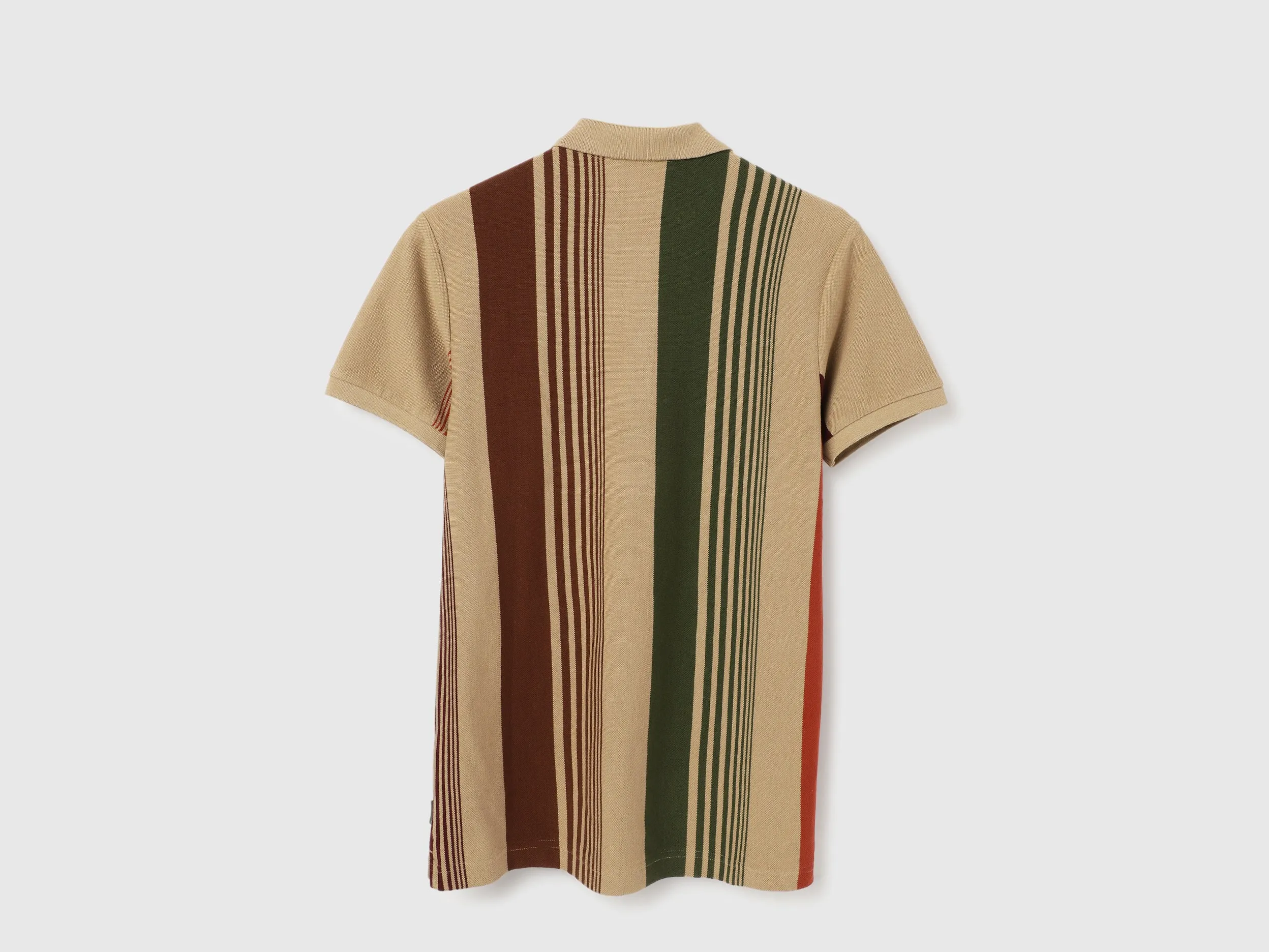 Regular Fit Polo Neck Striped Tshirt