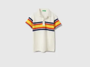 Regular Fit Polo Neck Striped Tshirt