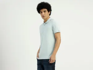 Regular Fit Ribbed Collar Solid T-Shirt