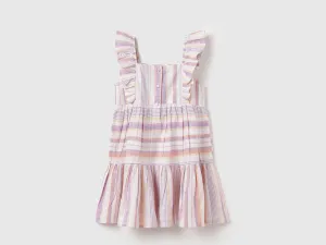 Regular Fit Square Neck Striped Dress
