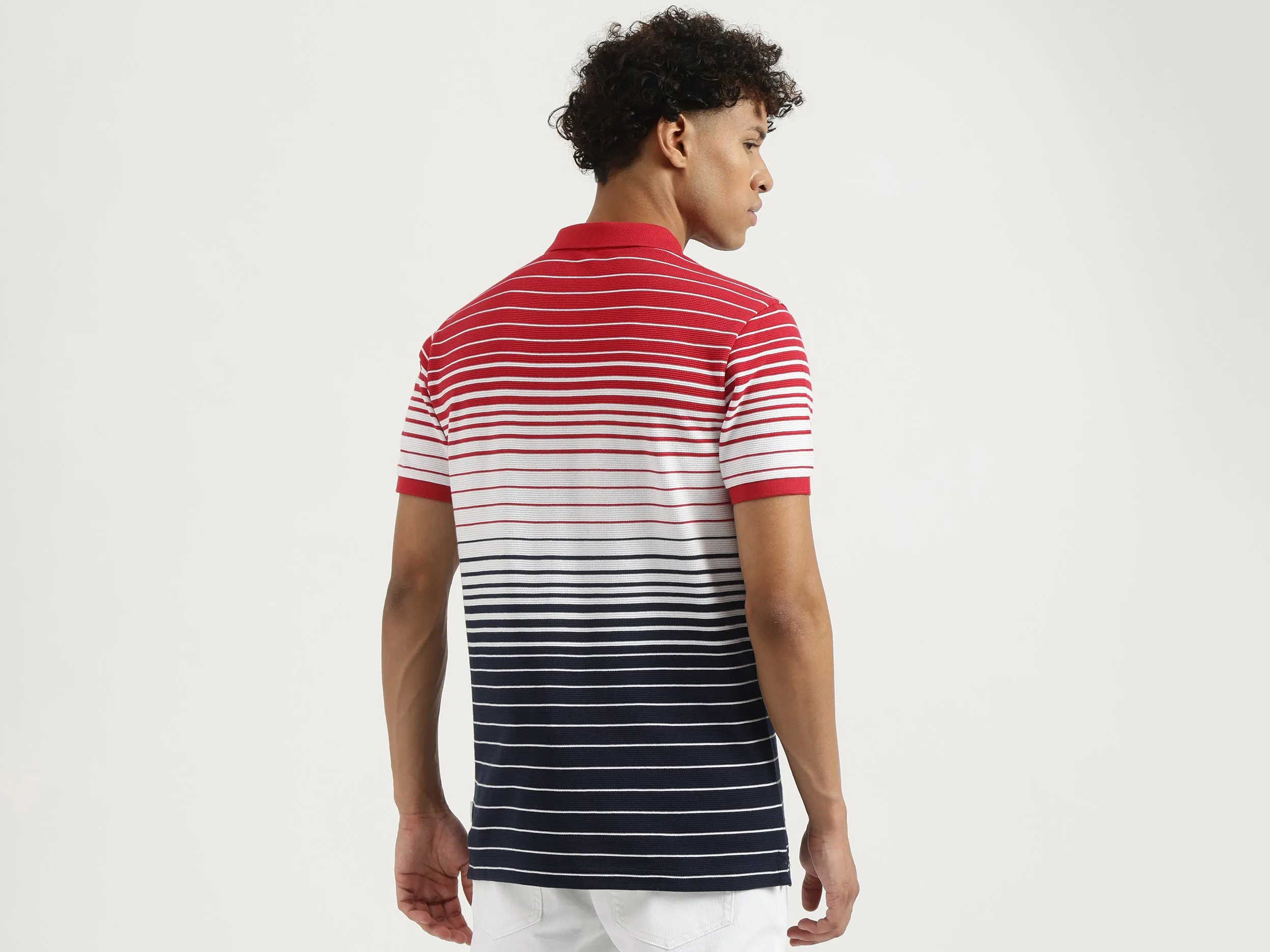 Regular Polo Neck Striped T-Shirt