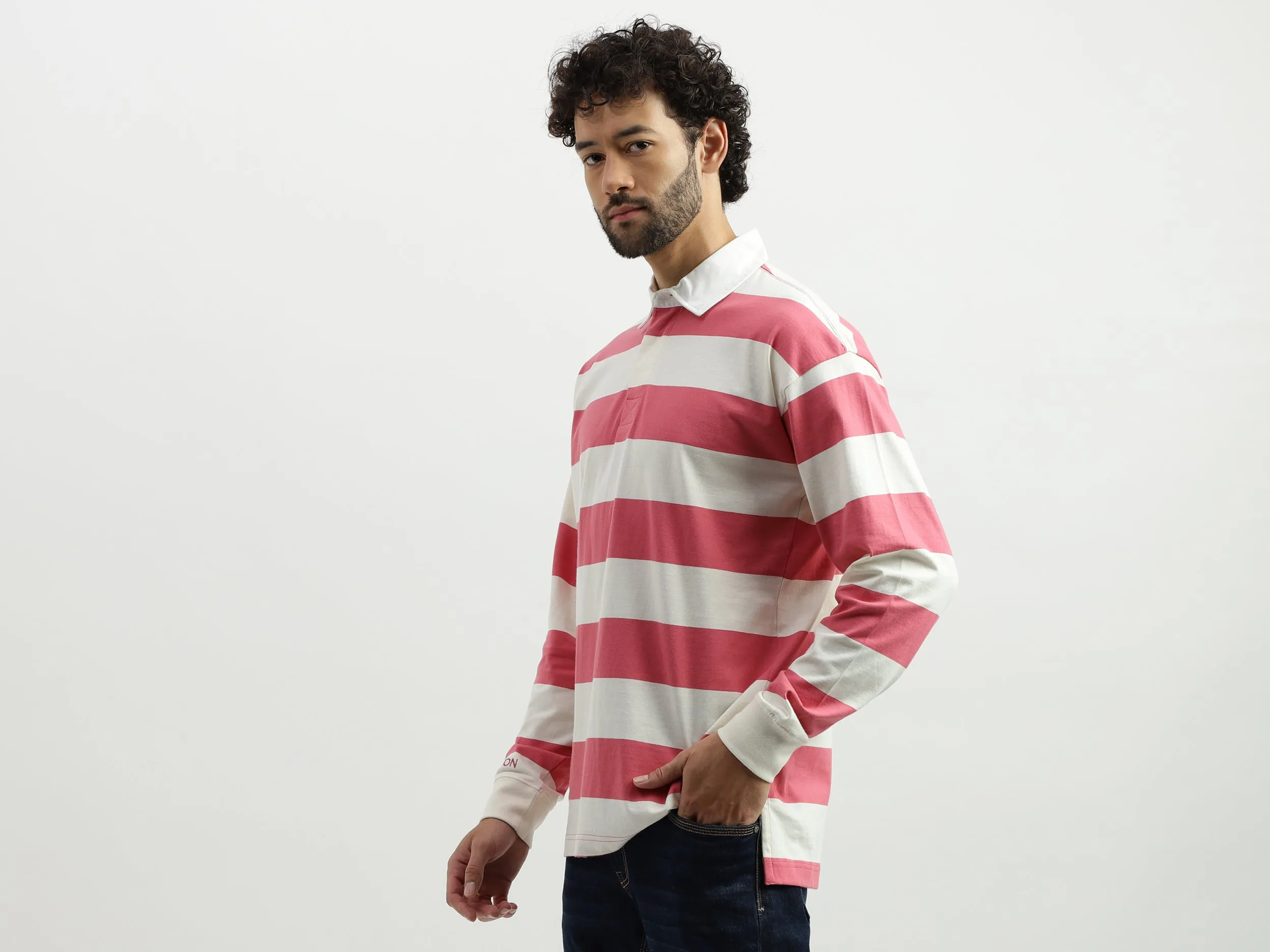 Regular Polo Neck Striped T-shirts