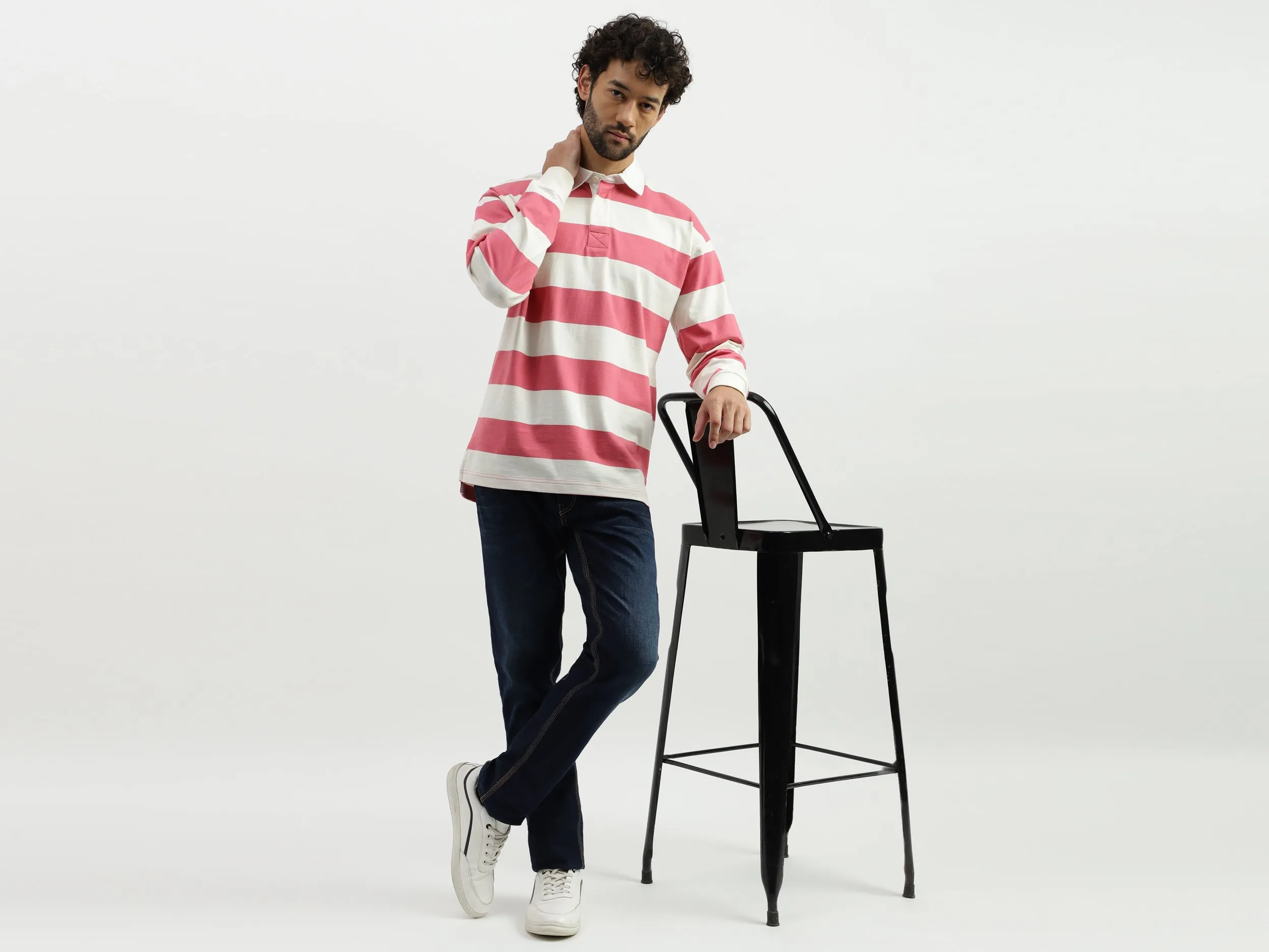 Regular Polo Neck Striped T-shirts