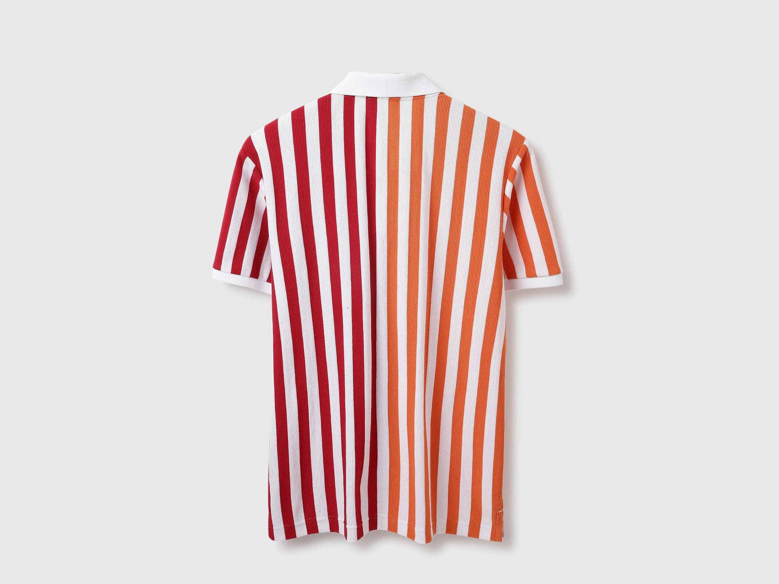 Relaxed Fit Polo Neck Striped Tshirt