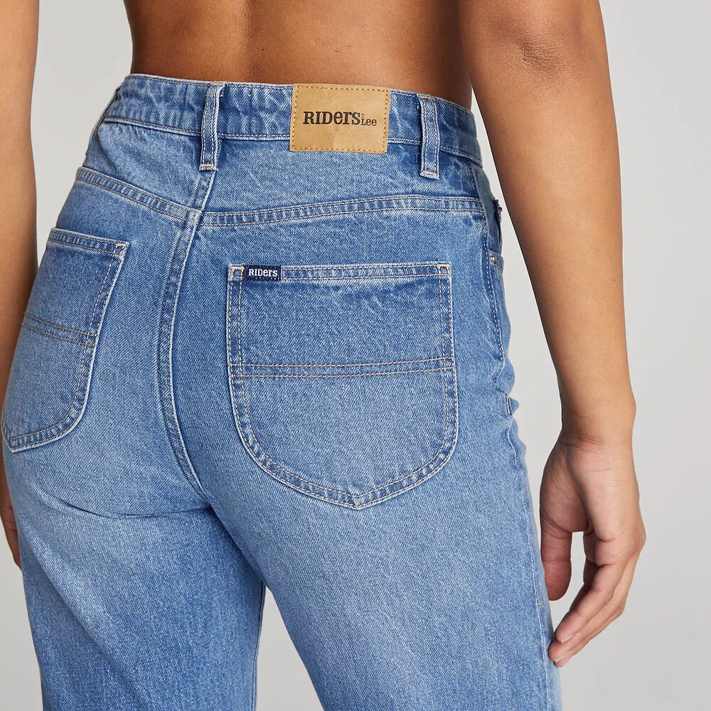 RIDERS HI SLIM STRAIGHT CROP BLUE CHATEAU