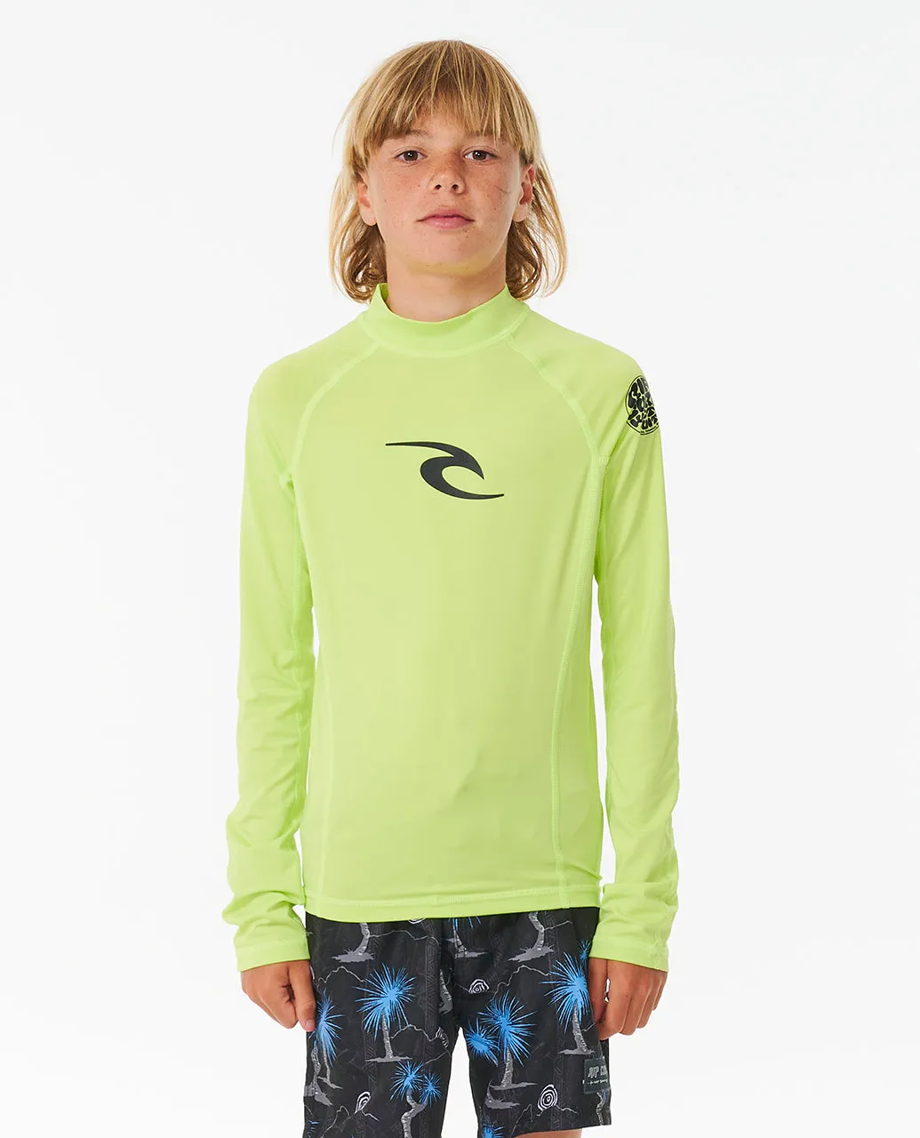 Rip Curl Boy Brand Wave Upf L/S Rash Vest-Boy 122BRV