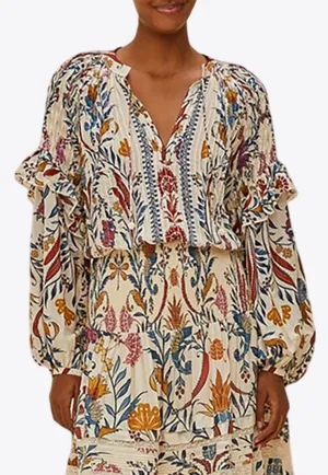 Romantic Lightness Floral V-neck Blouse