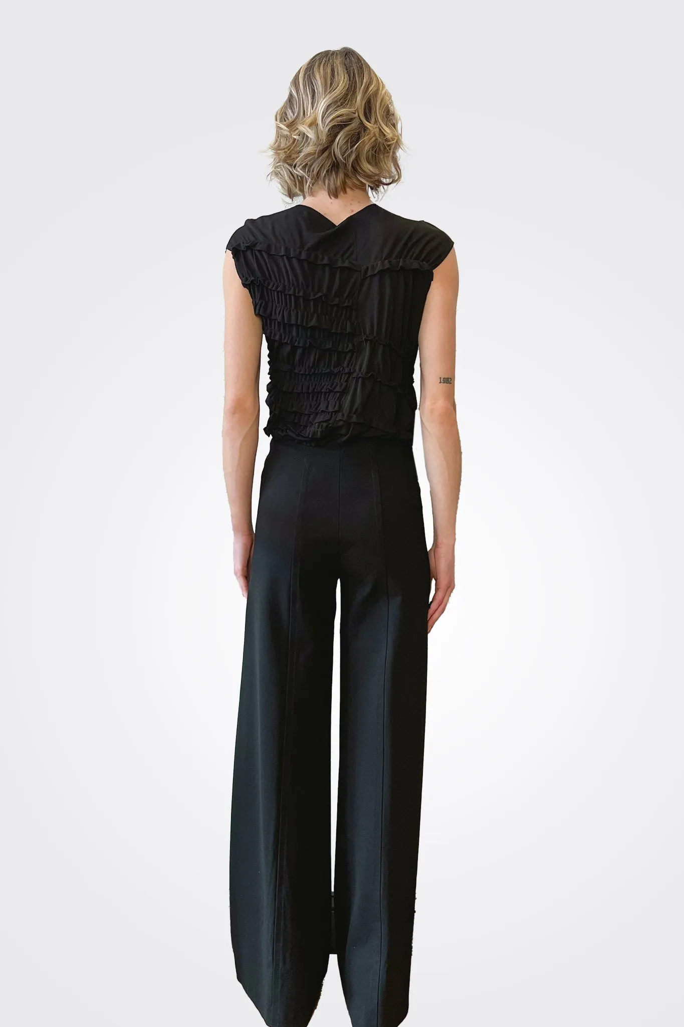 Ruffle Blouse - Black