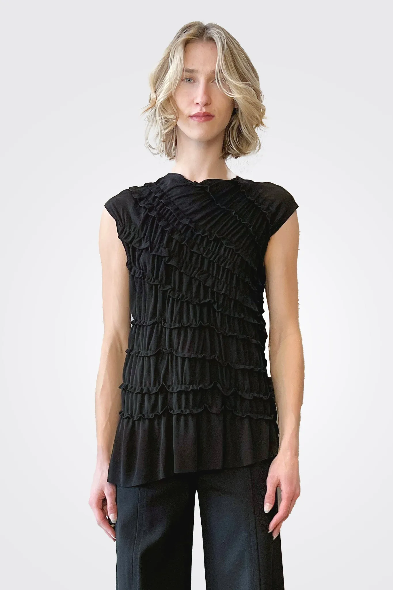 Ruffle Blouse - Black